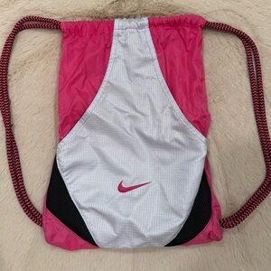 Nike Drawstring Bag OS Pink Silver Black